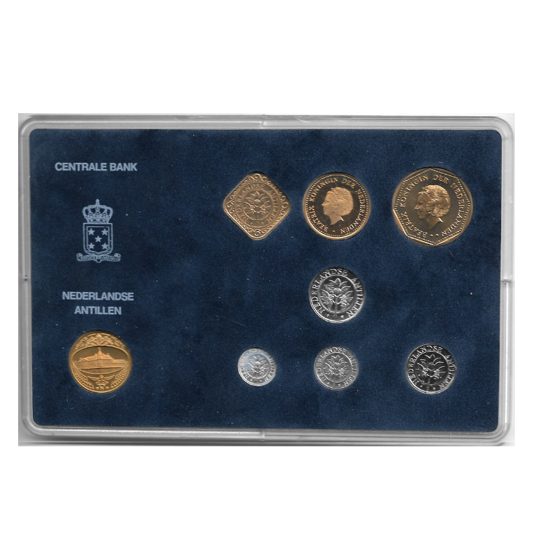 Antillas Neerlandesas 1,5,10,25,50 Cents 1,2 1/2 Gulden 1989-1993