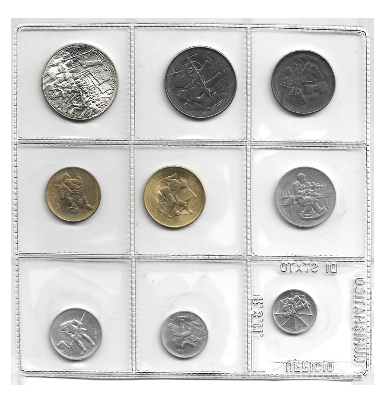San Marino 1,2,5,10,20,50,100,500 Lire 1978