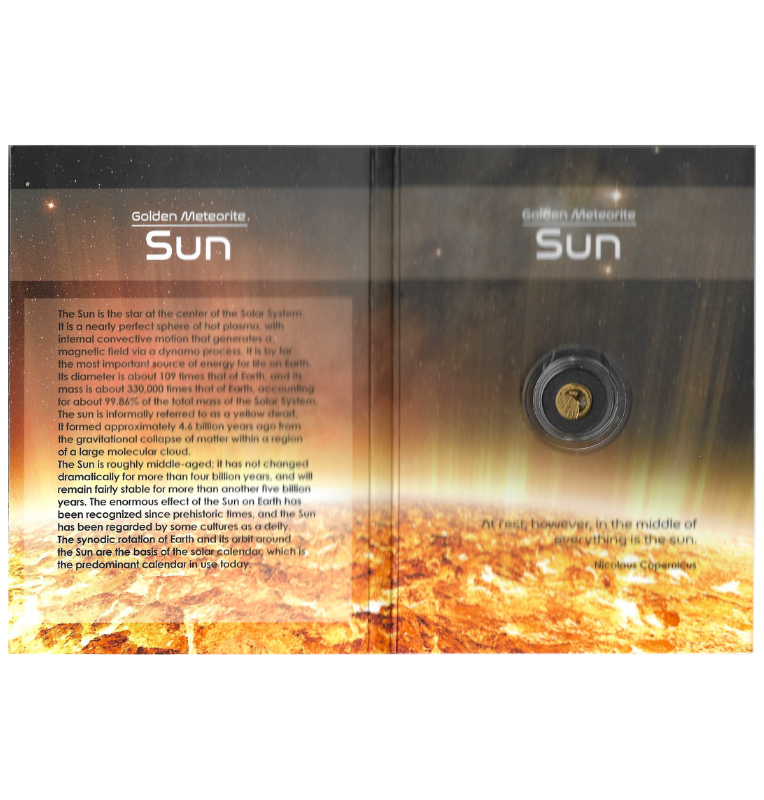 Chad 3.000 Francos 2017 – Golden Meteorite “Sun” – Oro .999, 0,5 g