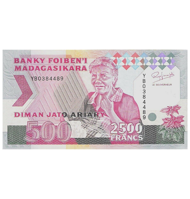 Madagascar 2.500 Ariary 1992-1998 ND Pick 72A