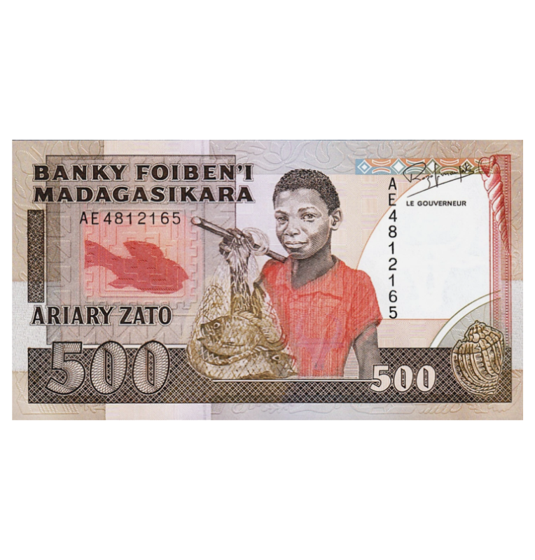 Madagascar 500 Ariary 1988 ND Pick 71