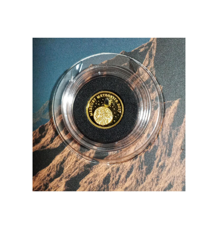 Chad 3.000 Francos 2017 – Golden Meteorite “Mercury” – Oro .999, 0,5 g