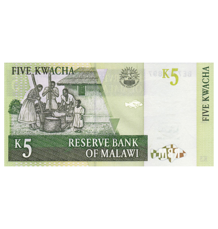 Malawi 5 Kwacha 2005 Pick 36c