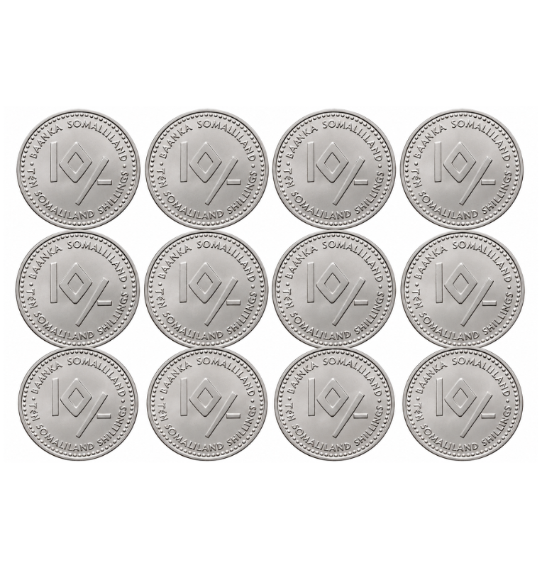 Somalilandia Set 12 Monedas del Zodiaco 10 Shillings 2006