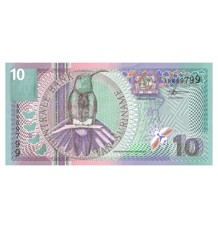 Surinam 10 Gulden 2000 Pick 147