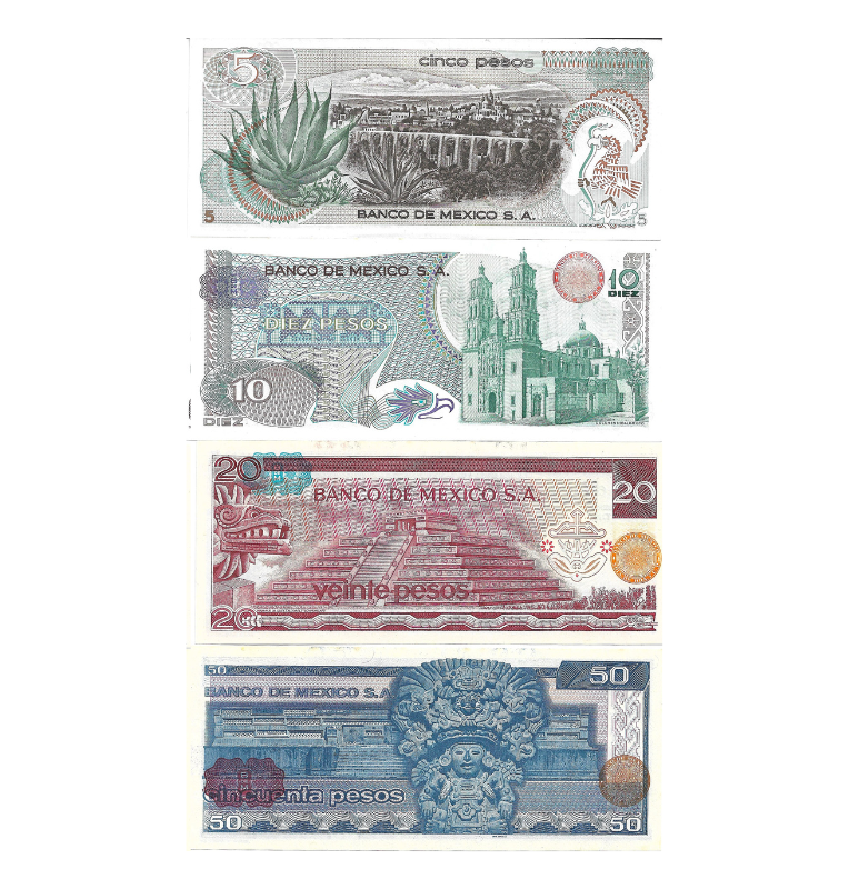 Mexico set de 6 billetes