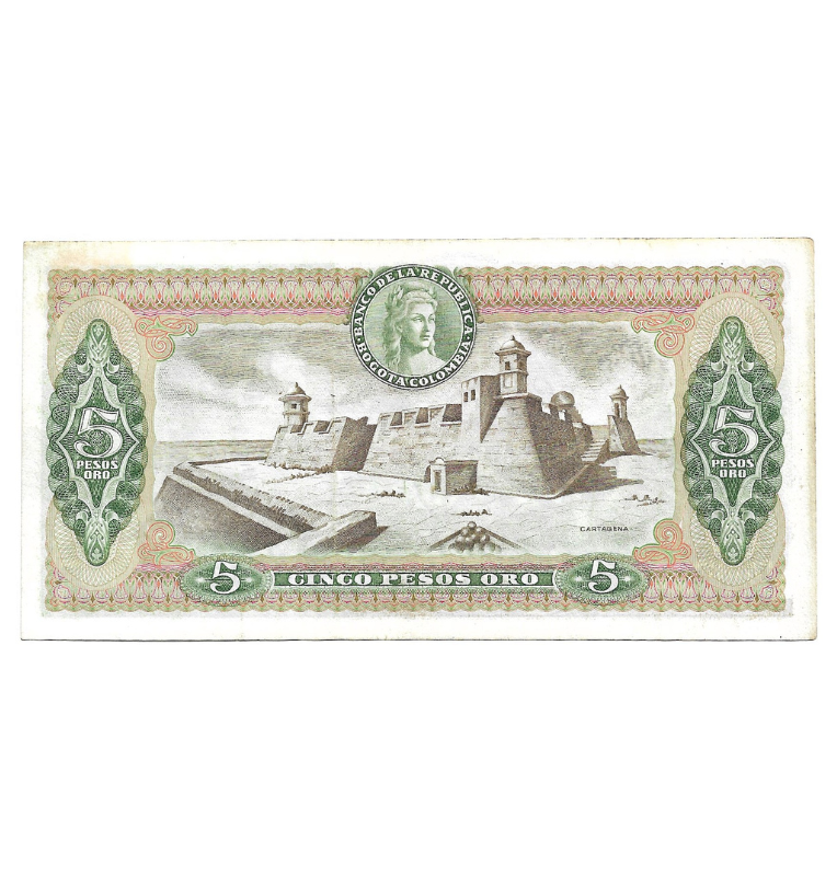 Colombia 5 Pesos Oro 1979 NO UNC