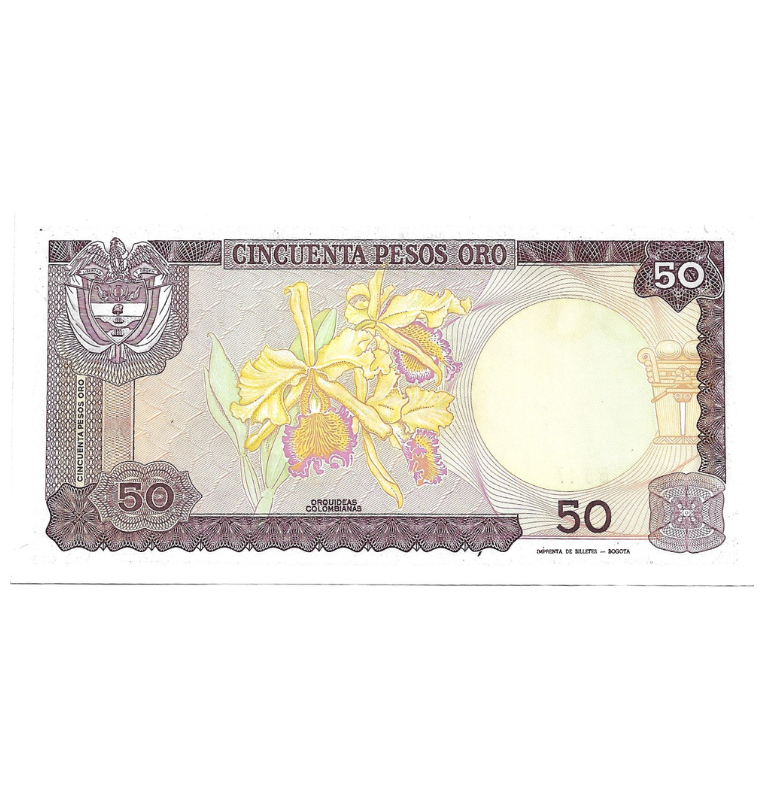Colombia 50 Pesos Oro 1985 NO UNC