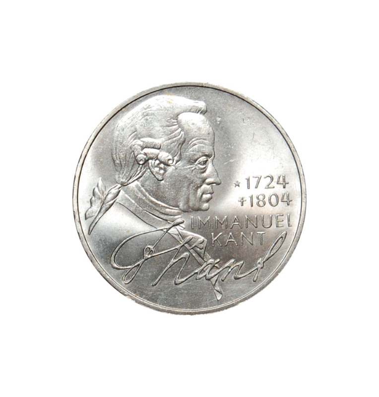 Alemania  5 Marcos Año 1974 KM 139 Emisión conmemorativa 250 aniversario del nacimiento de Immanuel Kant
