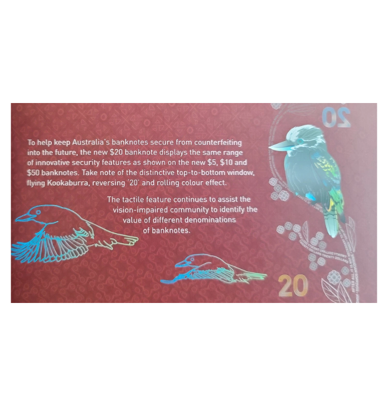 Australia Dos Generación 20 Dólares 2013/2019 P64b 59h - Polímero con Carpeta