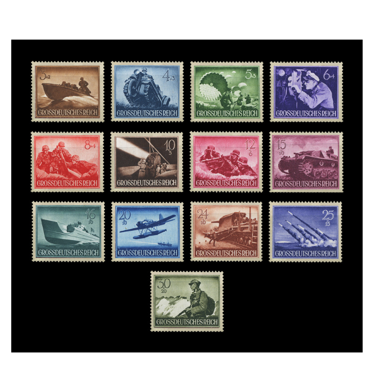 Alemania colección de sellos del día de la Wehrmacht de 1944