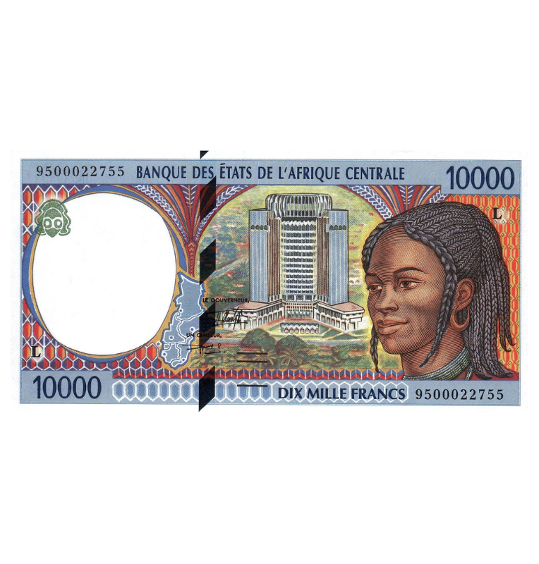 Gabon 10.000 Francos 1995 ND Pick 145lb