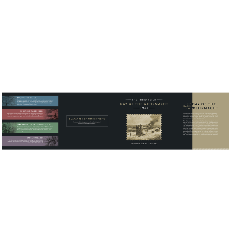 Alemania colección de sellos del día de la Wehrmacht de 1943