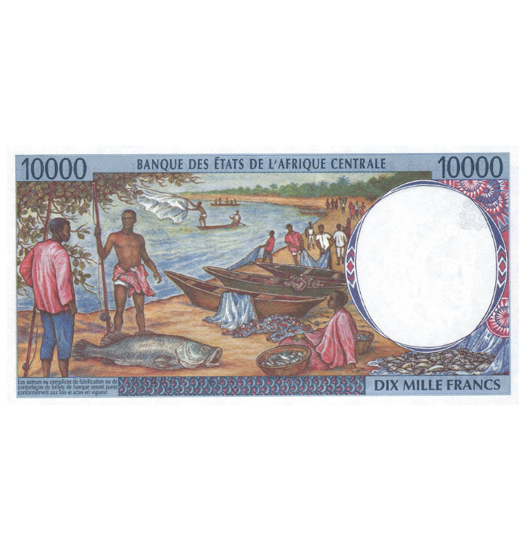 Gabon 10.000 Francos 1995 ND Pick 145lb