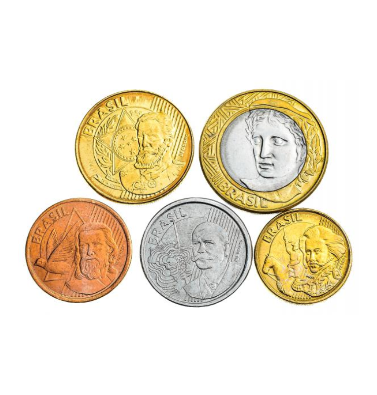Compartir Brasil 1 5 10 25 50 centavos y 1 real (juego de 6 monedas), 2004-2010