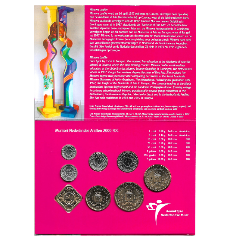 Antillas Holandesas set Fleur de coin 2000