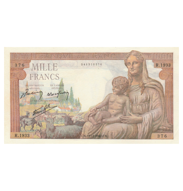 Francia 100 Francos 1942 Pick 102 NO UNC