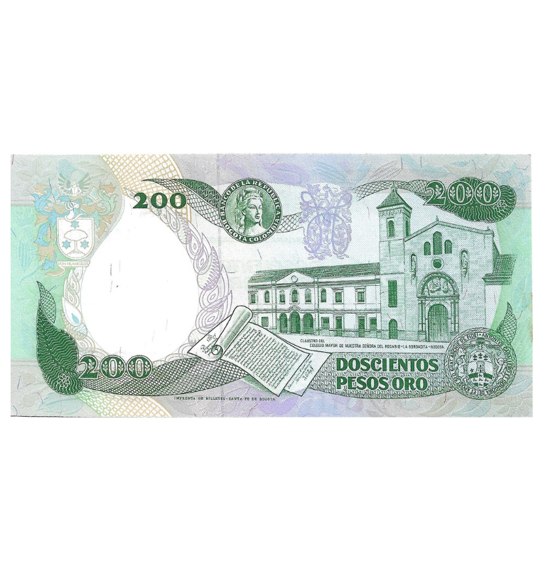 Colombia 200 Pesos Oro 1992