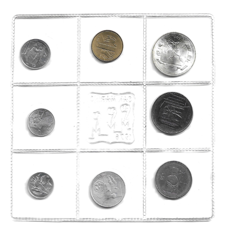 San Marino 1,2,5,10,20,50,100,500 Lire 1976