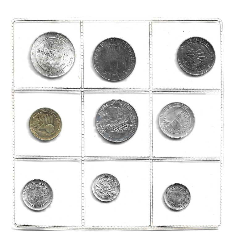 San Marino 1,2,5,10,20,50,100,500 Lire 1977