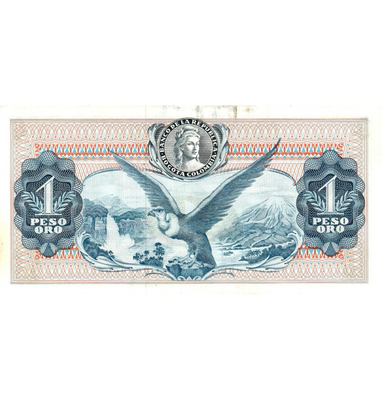 Colombia 1 Peso Oro 02-01-1969 Pick 404d (No UNC)