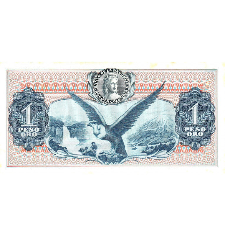 Colombia 1 Peso Oro 12-10-1970 Pick 404d (No UNC)