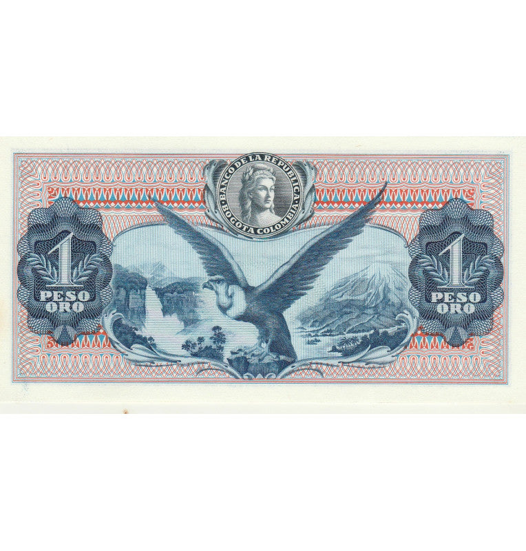 Colombia 1 Peso Oro 1972 (contiene pequeñas manchas)
