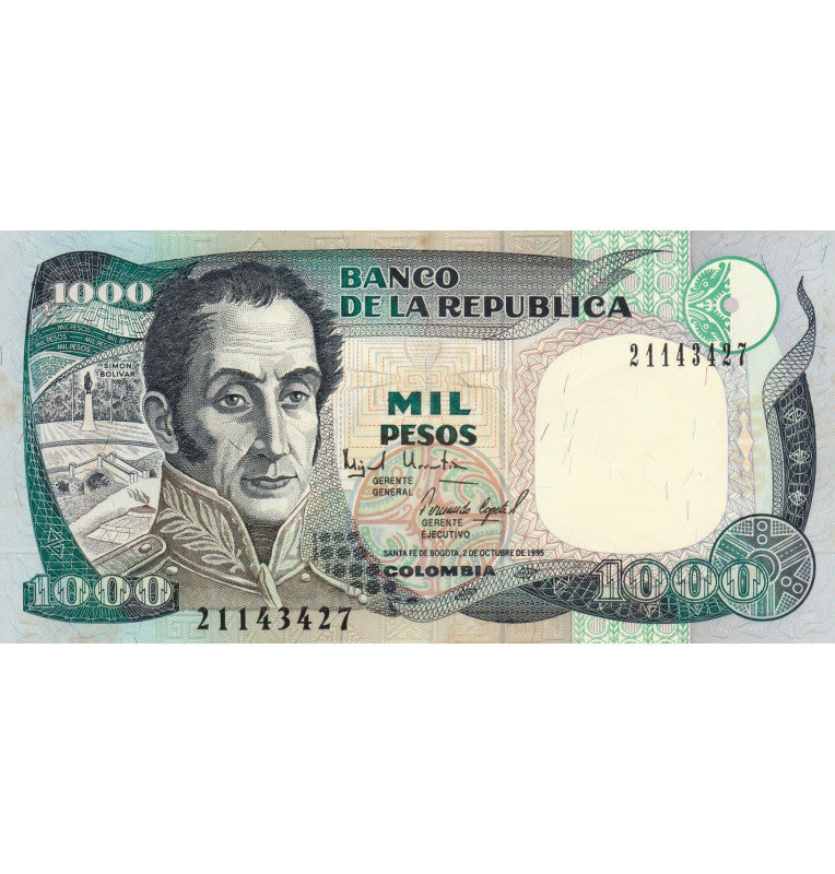 Colombia 1,000 Pesos 1995 Pick 438 NO UNC