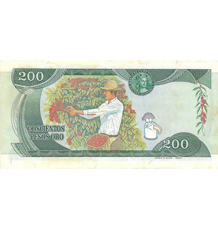 Colombia 200 Pesos Gold 1982 (Low number 116) NOT UNC