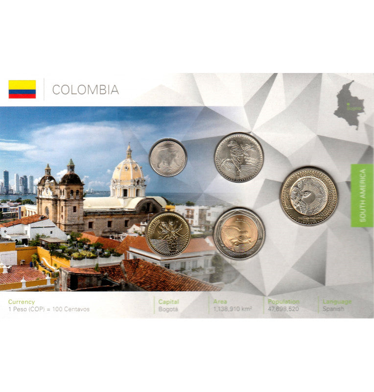 Colombia 50, 100, 200, 500, 1000 Pesos 2018-2021-2022