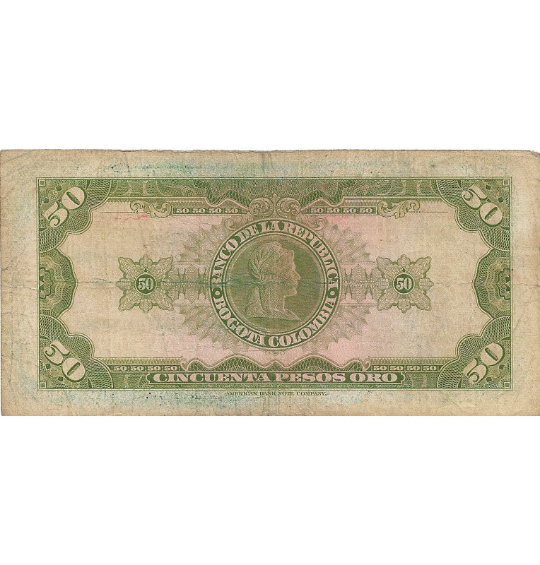 Colombia 50 Pesos Oro 1967. NO UNC