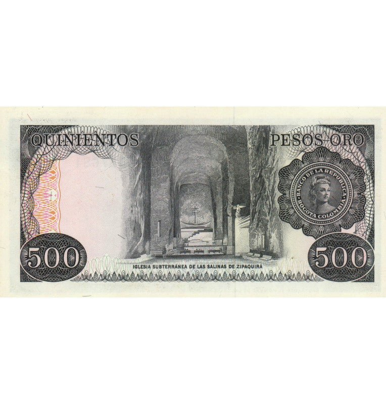 Colombia 500 Pesos Gold 1977 Pick 420a NOT UNC