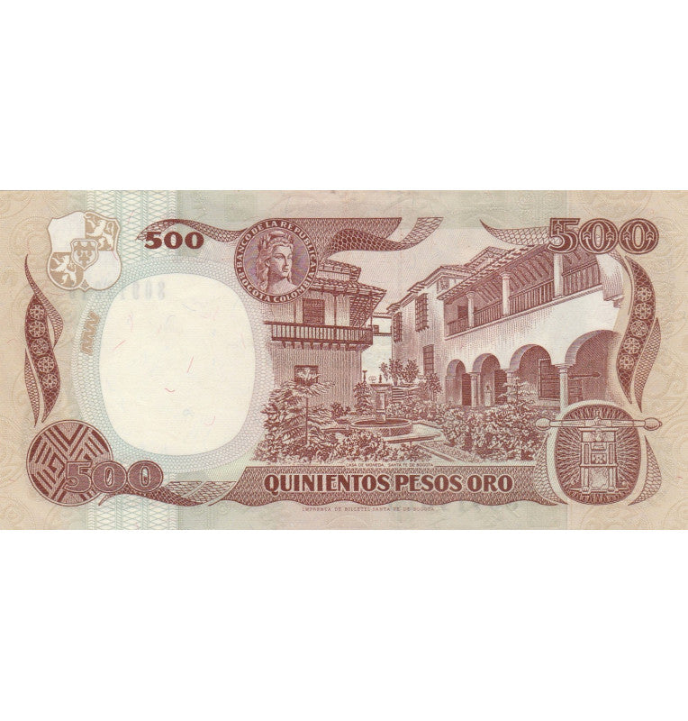 Colombia 500 Pesos Oro 1992 Pick 431a NO UNC