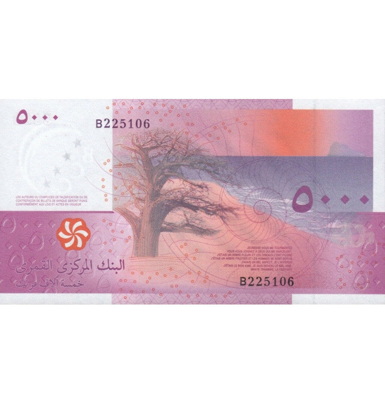 Comoros 5,000 Francs 2006 Pick 18a