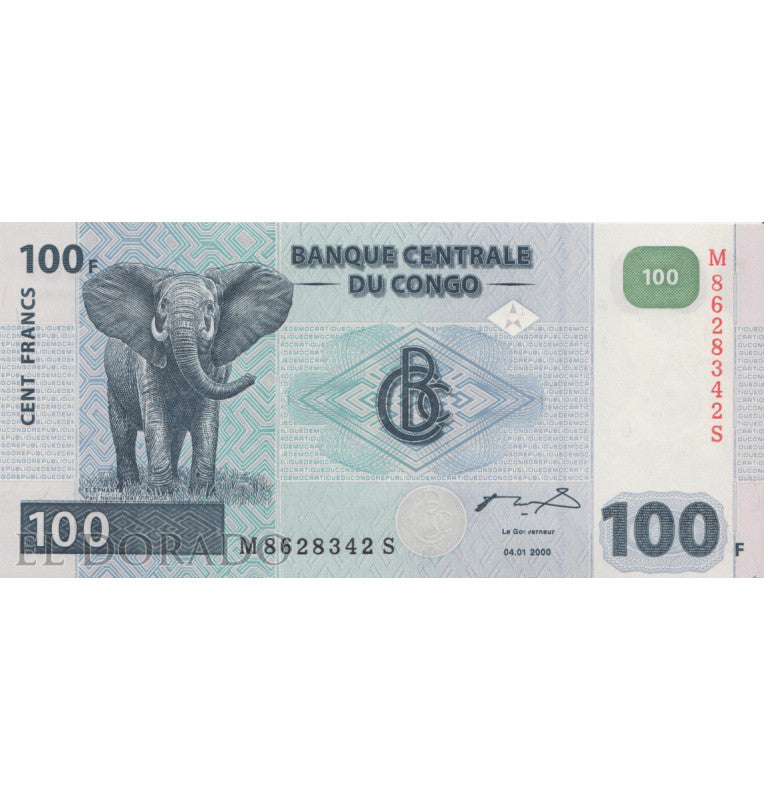 Congo 100 Francs 2000 Pick 92a