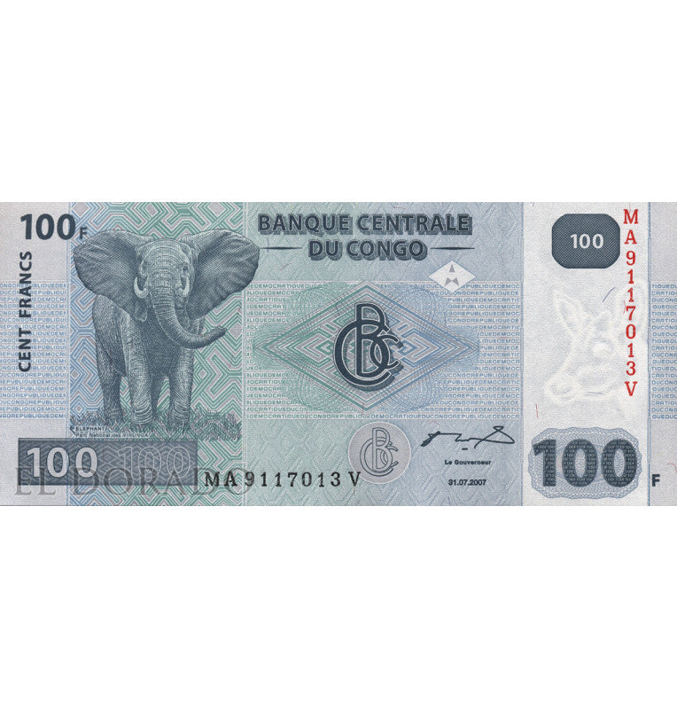 Congo 100 Francs 2007 Pick 98a