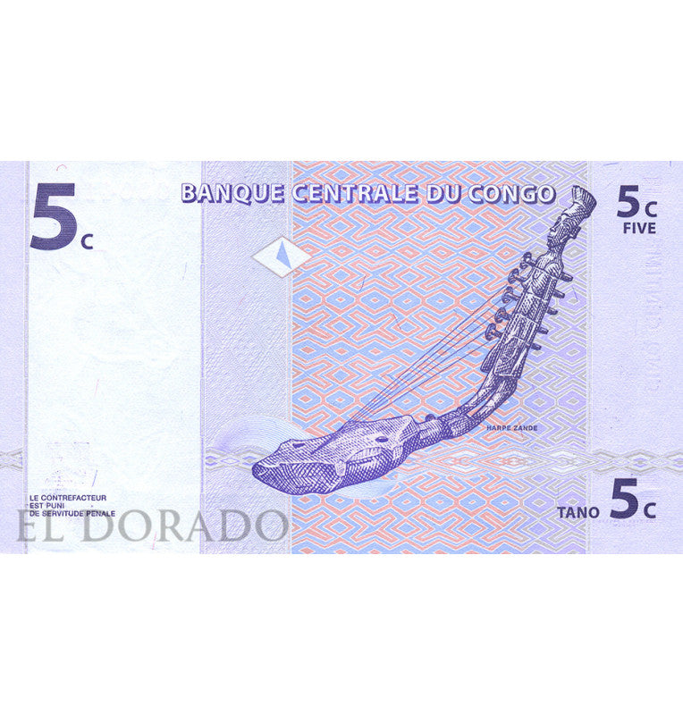 Congo 5 Cents 1997 Pick 81a