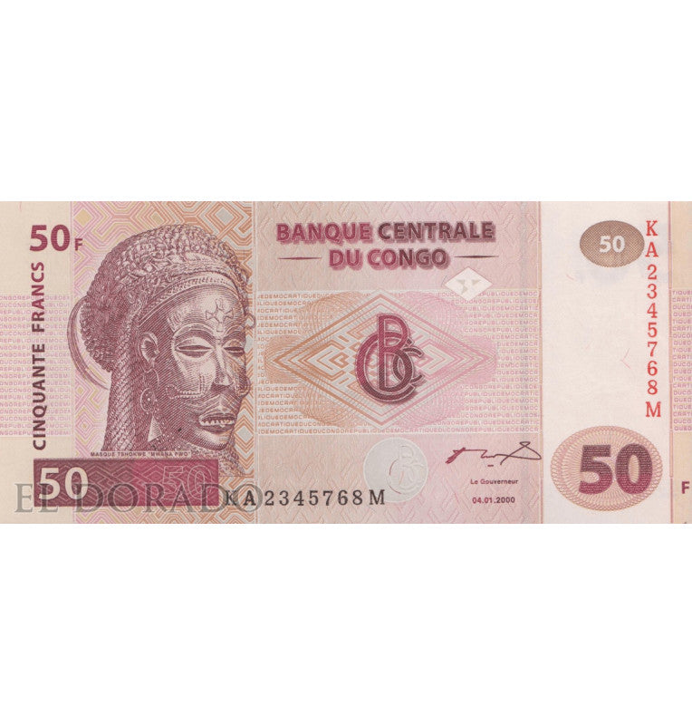 Congo 50 Francs 2000 Pick 91A
