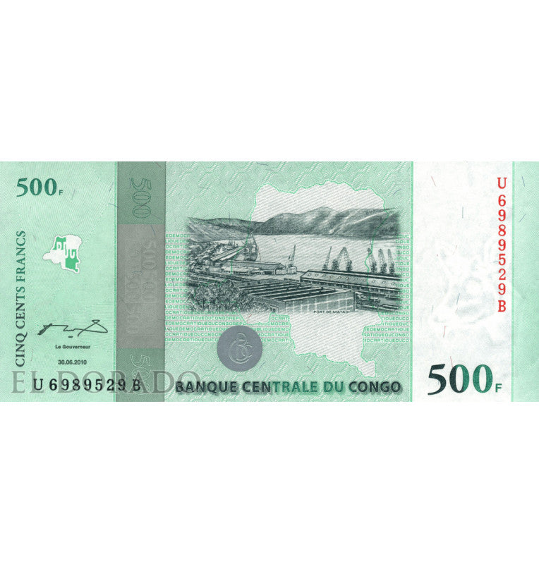 Congo 500 Francs 2010 Pick 100th Commemorative