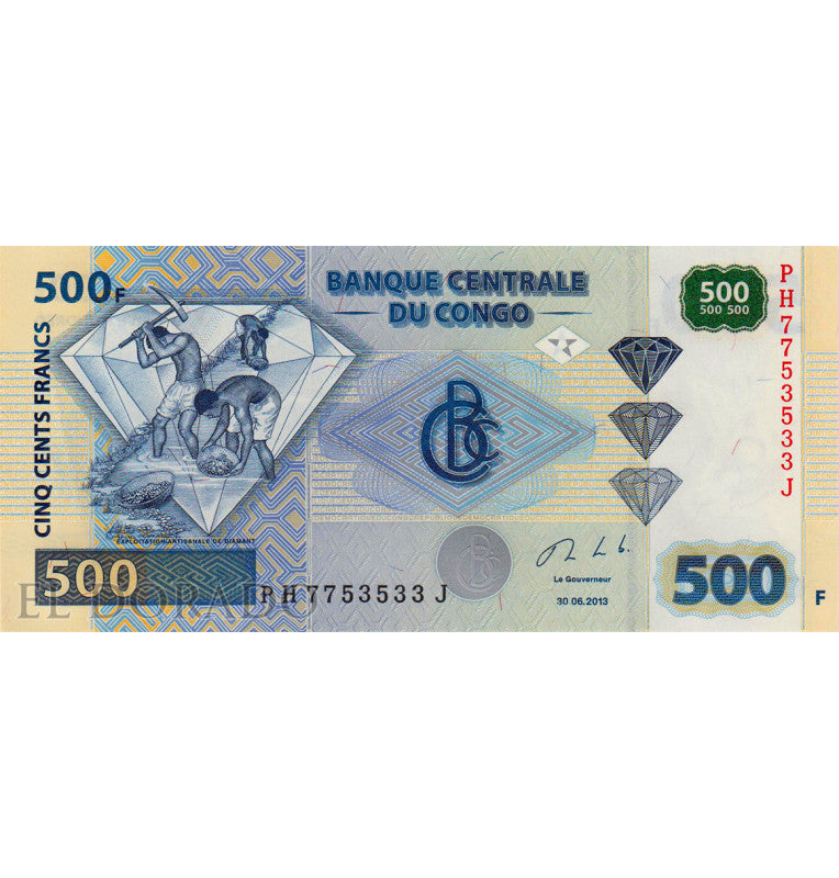 Congo 500 Francs 2013 Pick 96b