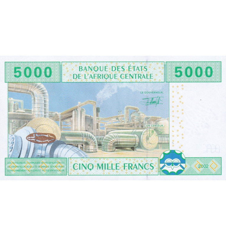 Congo 5,000 Francs 2002 Pick 109Ta