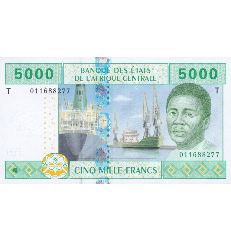 Congo 5,000 Francs 2002 Pick 109Ta