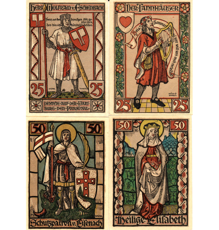 Eisenach Set 6 Notgelds 1922