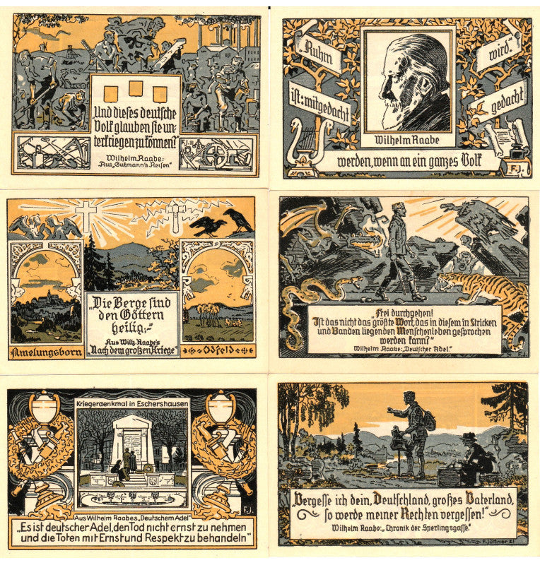 Eschershaufen Set 6 Notgelds 1921