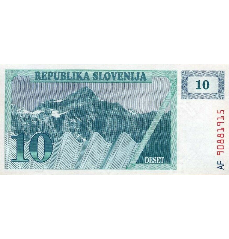 Slovenia 10 Tolarjev 1990 ND Pick 4a