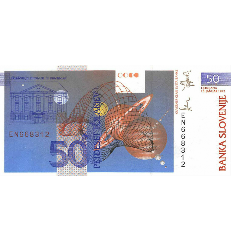 Slovenia 50 Tolarjev 1992 Pick 13