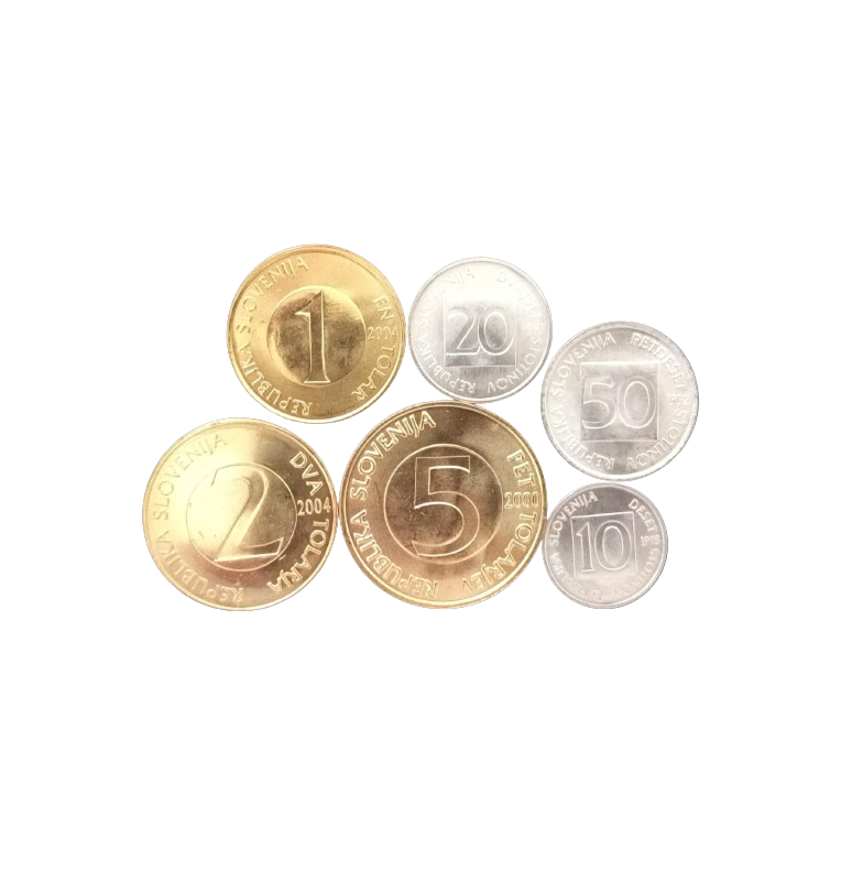 Slovenia set of 6 coins 1992-1996