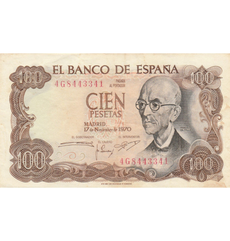 España 100 Pesetas 1970 Pick 152a NO UNC