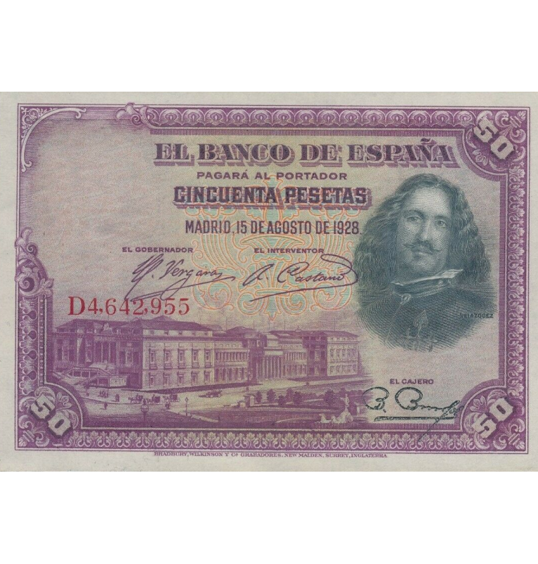 Spain 50 Pesetas 1928 Pick 75 (NOT UNC)