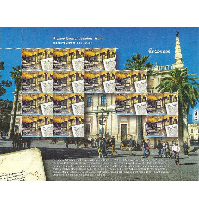España Correos. Estampilla Archivo general de indias. Sevilla
